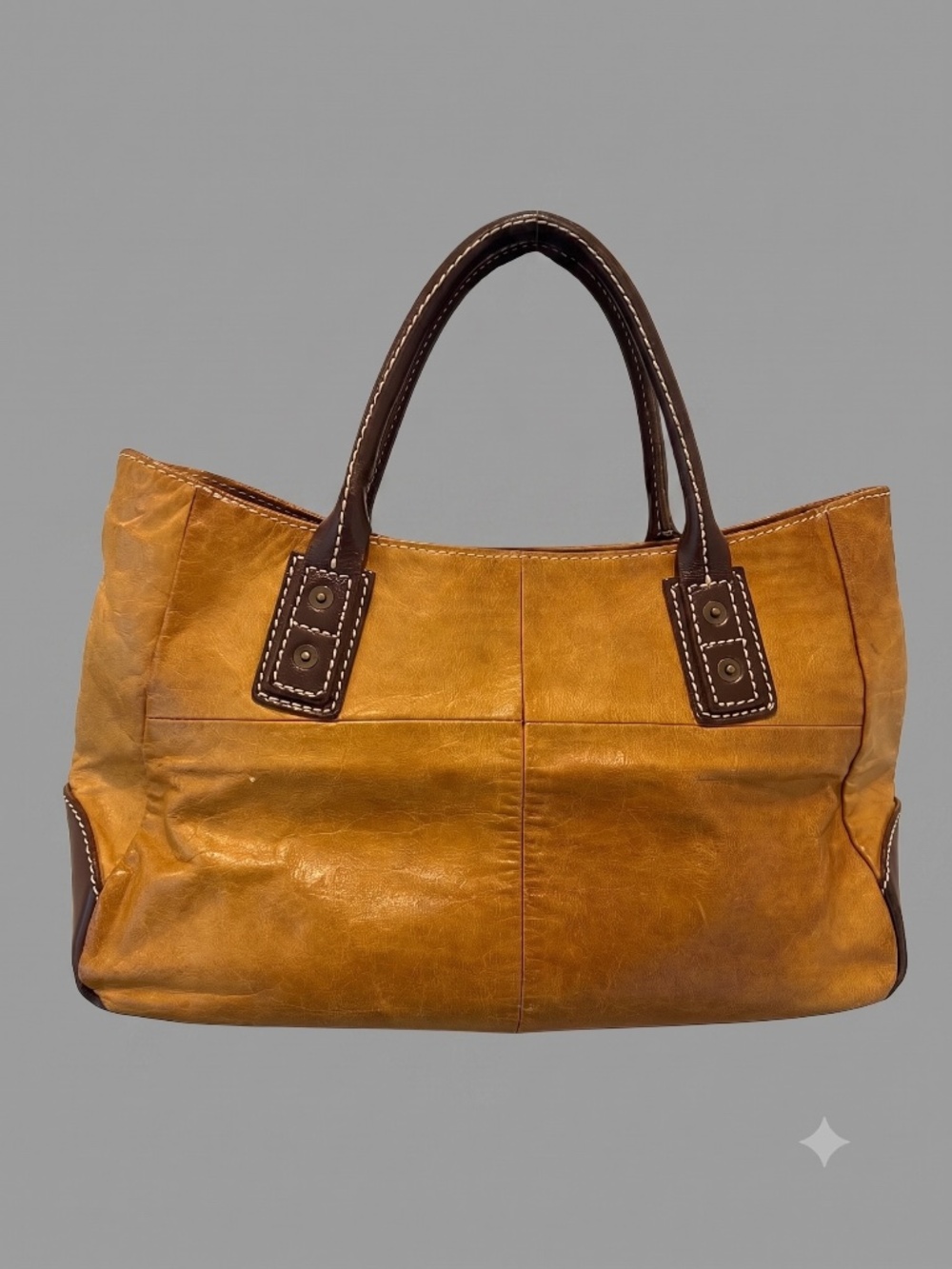 Ni plus ni moins -- REI - Distressed Brown Leather Tote Bag - Japanese Brand